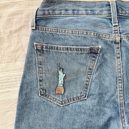 3.5" Statue of Liberty Iron On Patch - Embroidered New York Traveler USA American Travel Applique Appliques Iron On Sew On Patches for Holes, Clothing, Jeans, Hat, Backpacks, Clothes in Saudi Arabia