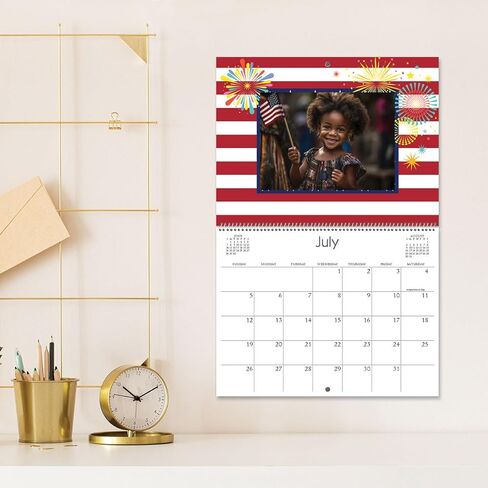 Current 2026 Celebrations Scrapbook Wall Calendar - 12-Inch x 9-Inch Size Closed, 18-Inch Size Open, Large Bookstore-Quality, DIY Spiral-Bound Hanging Calendar for Kitchen & Office, by Current in Saudi Arabia