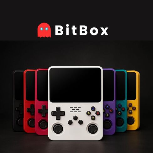 BitBox R36S ArkOs Authentic Retro Handheld Arcade Console - Built-in 20,000 Games & 64GB, 3.5 Inch IPS Screen, Ready to Play! (128gb White) in Saudi Arabia