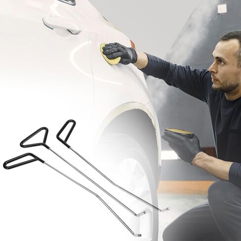 طقم إصلاح الانبعاجات بدون طلاء من QWORK، 3 قطع من قضبان إزالة الانبعاجات من الفولاذ المقاوم للصدأ مع 20 رأسًا Awl، لإزالة انبعاجات الجسم التلقائي in Saudi Arabia