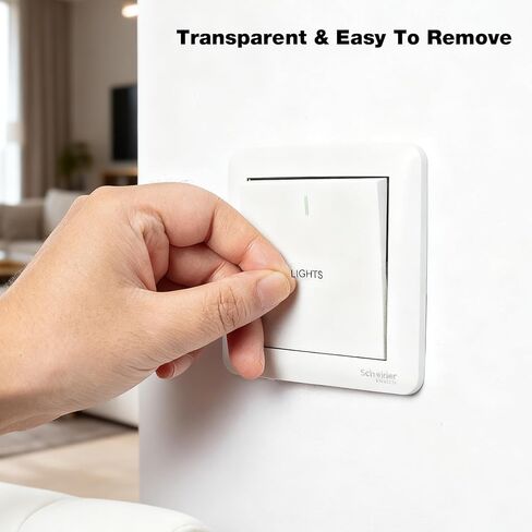 ملصقات مفاتيح الإضاءة الشفافة 620 قطعة، ملصقات مفاتيح مقاومة للماء للمنزل والمكتب والمطبخ والحمام وتحديد وتنظيم (620 قطعة) in Kuwait