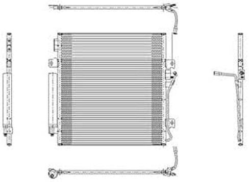 A/C Condenser with Transmission Oil Cooler - Compatible 2008-2012 Jeep Liberty 3.7L V6 Automatic in Saudi Arabia