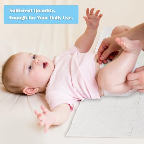 Mixweer 1000 Pcs Large Disposable Changing Pads 18" x 13" Waterproof Diaper Changing Table Pads for Baby Quick Absorb Play Sheet Bed Chair Table Mat Protector for Baby Child Adult Pets Travel Changing in Kuwait