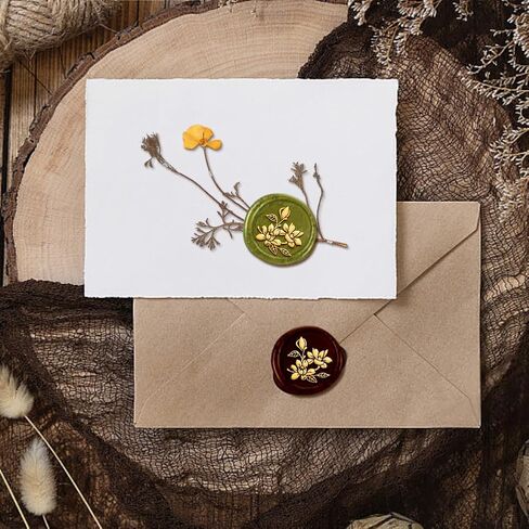 1Pc Wax Seal Stamp Set, Plant Themed Dandelion Sealing Wax Stamp Solid Brass Heads with Handles for Party Wedding Invitation Cards Envelopes Gift Wrapping Letter, 3.27x0.87inch in Saudi Arabia
