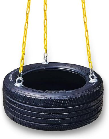 Tire Swing with Plastic Coated Chains, for Kids, and Adults. Outdoor Swing Set with Accessories in Saudi Arabia