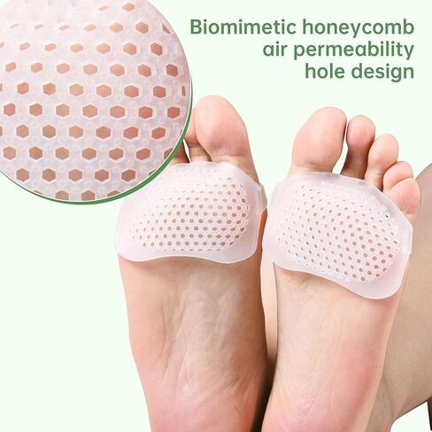 Hoogoo Toe Pads Ball of Toe Cushions Metatarsal Pads Ball of Foot Pads Mortons Neuroma Callus Metatarsal Foot Pain Relief Bunion Forefoot Cushioning Relief Women in Saudi Arabia