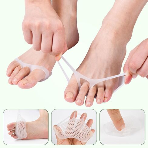 Hoogoo Toe Pads Ball of Toe Cushions Metatarsal Pads Ball of Foot Pads Mortons Neuroma Callus Metatarsal Foot Pain Relief Bunion Forefoot Cushioning Relief Women in Saudi Arabia