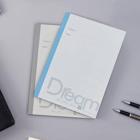 2 Pack Composition Notebooks for Work School Supplies, A5 Journaling Notebooks College Ruled, Portable Composition Note Books for Note Taking Supplies, Glue-Bound, 30 Sheets 5.83×8.27In, Gray&Blue in Saudi Arabia