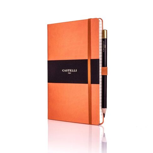 Castelli RQ24/25-452 Medium Lined Ruled Tucson Notebook - Orange in Saudi Arabia