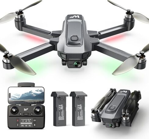 Drones with Camera for Adults 4k,WeFone WF30 GPS Follow Me Drone for Beginners Kids Foldable FPV RC Quadcopter, Return Home, Brushless Motor, 5G Transmission, 40 Mins Flight Time, 2 Batteries in Saudi Arabia