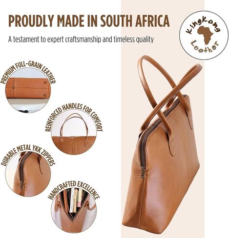 KING KONG Matalina Work Laptop Bag, Cow Leather Laptop Bag for Women, Durable Handles, Sturdy in Saudi Arabia