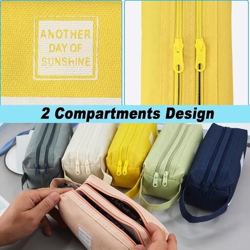 Dual-Layer Pencil Case Pencil Holder, Durable Fabric Stationery Pouch for Office Supplies, ZangQing in Saudi Arabia