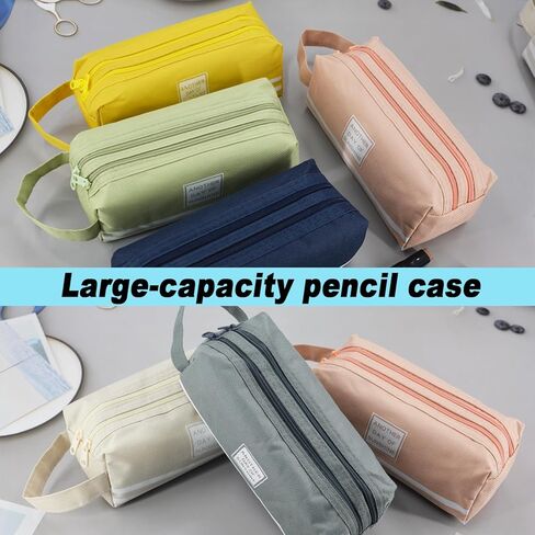 Dual-Layer Pencil Case Pencil Holder, Durable Fabric Stationery Pouch for Office Supplies, ZangQing in Saudi Arabia