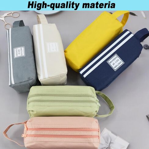 Dual-Layer Pencil Case Pencil Holder, Durable Fabric Stationery Pouch for Office Supplies, ZangQing in Saudi Arabia