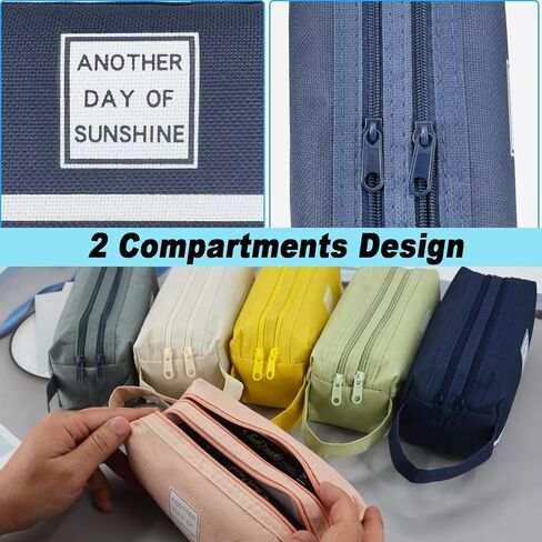 Dual-Layer Pencil Case Pencil Holder, Durable Fabric Stationery Pouch for Office Supplies, ZangQing in Saudi Arabia