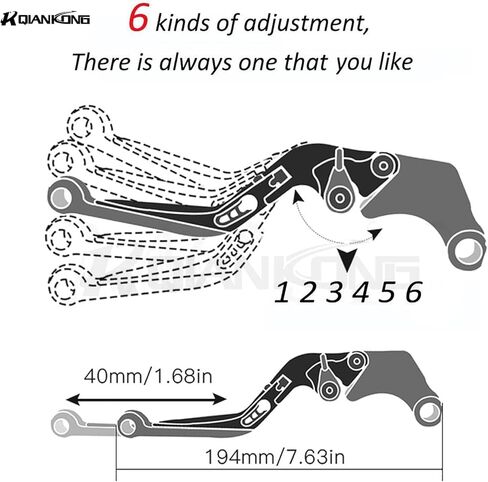 CF-MOTO 450 MT 2024 Motocycle Brake & Clutch Levers Set Foldable Extendable CNC Fit Compatible with CF-MOTO 450 MT 2024 Adjustable Brakes Clutch Levers(BK) in Kuwait
