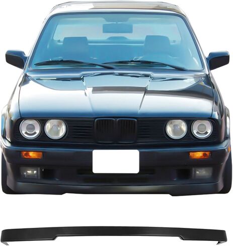 الشفة الأمامية الممتصة للصدمات متوافقة مع 1984-1992 BMW 3-Series E30، نمط المصنع غير مطلي PP Air Dam Chin Splitter Spoiler Lip من IKON MOTORSPORTS in Saudi Arabia