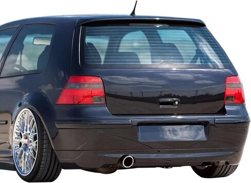 Rear Bumper Lip Compatible With 99-05 VW Volkswagen Golf MK4, 25AE Style Unpainted Black PU by IKON MOTORSPORTS in Saudi Arabia