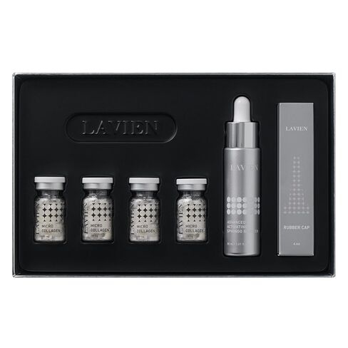 LAVIEN] Collagen Professional Program (Collagen 200mg x 4ea, Buster 30ml x 1ea, Dropper x 4ea) - Intensive Collagen Treatment with Micro Collagen & Activating Booster for All Skin Types in Saudi Arabia