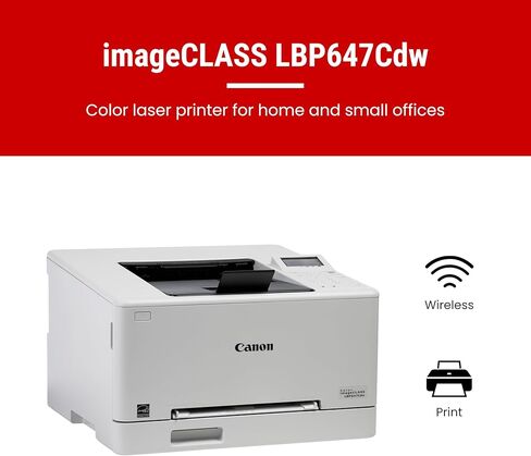 Canon Color imageCLASS LBP647Cdw Wireless Laser Printer for Duplex Printing, White - Home Office, Small Office Printer with 26 PPM in Saudi Arabia