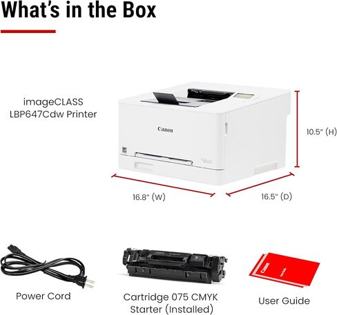 Canon Color imageCLASS LBP647Cdw Wireless Laser Printer for Duplex Printing, White - Home Office, Small Office Printer with 26 PPM in Saudi Arabia