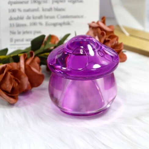 1PCS Mushroom Jars Silicone Molds Cute Cartoon Resin Jar Silicone Molds Creative Craft Bottle Molds with Lid for DIY Candy Container Jewelry Box Candle Holder Making in Saudi Arabia