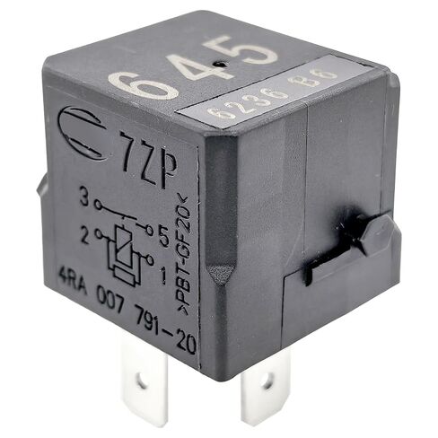 2-Pack 645 4H0951253A 4RA007791-20 Relay - 40A 12VDC 4-Pin SPST Automotive Relay - Compatible with Select Volkswagen/Audi Vehicles - Fixes P0230 & Fuel Pump Failures (Replaces 0332019150) in Saudi Arabia