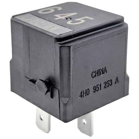 2-Pack 645 4H0951253A 4RA007791-20 Relay - 40A 12VDC 4-Pin SPST Automotive Relay - Compatible with Select Volkswagen/Audi Vehicles - Fixes P0230 & Fuel Pump Failures (Replaces 0332019150) in Saudi Arabia