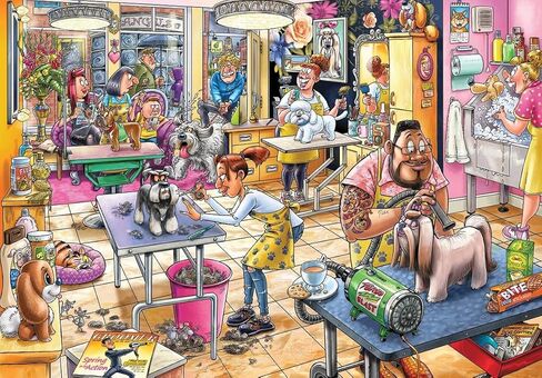 Jumbo, Wasgij, Mystery 23 - Pooch Parlour!, Unique Collectable Jigsaw Puzzle for Adults, 1,000 Piece in Saudi Arabia