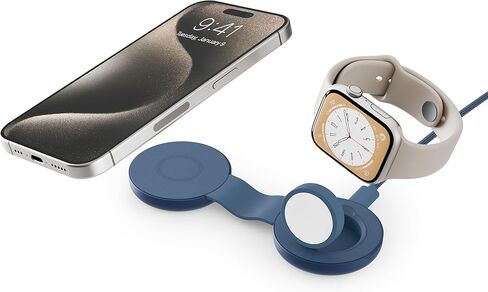 Twelve South Butterfly 2-in-1 USB-C MagSafe Charger | Compact Travel-Friendly Design Fast-Charges iPhone and Apple Watch in Kuwait