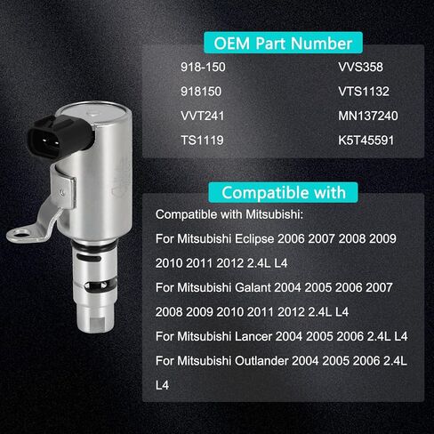 918-150 MN137240 OCV Oil Control Variable Valve (2.4L L4) Timing VVT Solenoid For Mitsubishi Eclipse 2006-2012, Galant 2004-2012, Lancer 2004-2006, Outlander 2004-2006 in Saudi Arabia