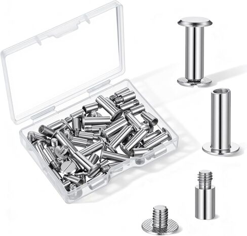 45 Pack Chicago Screws and Scrapbook Extension Posts, Binding Screw Post, Album Accessories, Replacement Extension Screws for Binding Extending Scrapbook Photo Album Refill Pages, Silver in Saudi Arabia