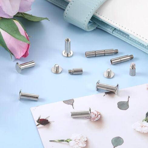 45 Pack Chicago Screws and Scrapbook Extension Posts, Binding Screw Post, Album Accessories, Replacement Extension Screws for Binding Extending Scrapbook Photo Album Refill Pages, Silver in Saudi Arabia