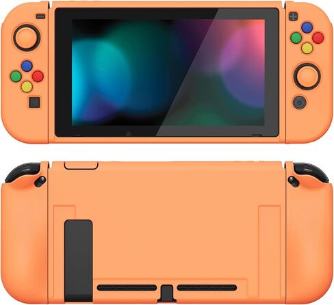 playvital ZealProtect Soft Protective Case for Nintendo Switch, Flexible Joycon Cover Slim Cover for Nintendo Switch with Screen Protector & Thumb Grips & Direction Button Caps - Bright Pink in Kuwait