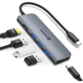 QUUGE Docking Station Dual Monitor 2 HDMI, 7 in 1 USB C Hub with Dual HDMI 4K, PD Charging, 5Gbps USB 3.0, 3 USB2.0, USB C Docking Station for MacBook Pro/Dell XPS/HP/Lenovo/Surface/Yoga etc in Kuwait