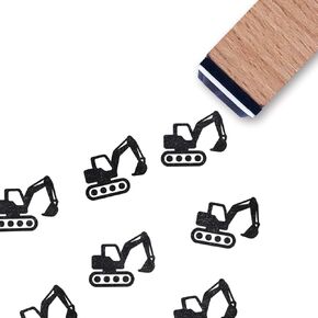 Excavator Construction Rubber Stamp, 3/5 Inch Small Mini Stamp for Scrapbooking Card Making Planner in Kuwait
