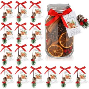 36 Sets Christmas Stovetop Potpourri Tag Include Simmer Instruction Tags and Pine Branches Potpourri Gift Set for Holiday DIY Crafting Kit Simmering Supplies in Kuwait