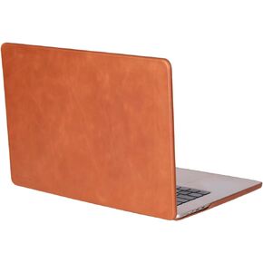 حافظة بلاك بروك الفاخرة المصنوعة من الجلد المحبب بالكامل لجهاز ابل ماك بوك برو 16 بوصة، أغطية جلدية علوية وسفلية للحماية (أسمر، ماك بوك برو 16 بوصة) in Kuwait