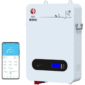 5kWh 48V 100Ah Lifepo4 Wall Mount Battery, 51.2V Lithium Battery Energy Storage for Home 6000+ Deep Cycle Built-in BMS LCD Screen, 15 Year Lifetime, Solar System in Saudi Arabia