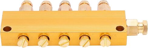 Adjustable Oil Distributor Brass 5/6 Multi-Way Manifold for Centralized Lubrication Automatic Lubrication Pump Piston Valve (1 in in Saudi Arabia