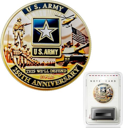 عملة الذكرى السنوية الـ 250 لقوات مشاة البحرية الأمريكية مقاس 1.77 بوصة من سبائك الزنك عالية النقوش القابلة للتجميع مع صندوق هدايا وكبسولة واقية وحامل عرض وبطاقة معلومات - تذكار تذكاري لعيد الميلاد الـ 250 لقوات مشاة البحرية الأمريكية (فيلق مشاة البحرية) in Kuwait