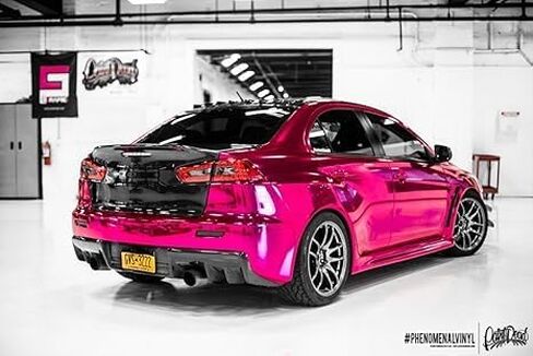 VViViD® Gloss Chrome Pink Vinyl Wrap Adhesive Film Sheet Roll Air Release DIY Decal Sheet (3ft x 5ft) in Saudi Arabia