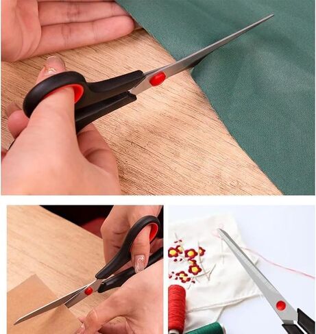 3pcs 8.5" Ultra - Sharp Stainless Steel Scissors: Comfort - Grip, Versatile for Office to Home Crafts and Everyday Use in Saudi Arabia