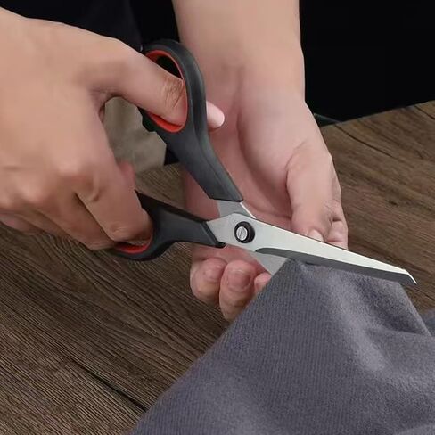 3pcs 8.5" Ultra - Sharp Stainless Steel Scissors: Comfort - Grip, Versatile for Office to Home Crafts and Everyday Use in Saudi Arabia