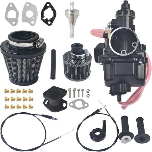 VM22 Carburetor For Predator 212cc 224cc 196cc 6.5hp Coleman CT200U BT200X CT200U-EX Baja Warrior MB200 MB165 Axis M200 KT196 GX160 Mini Bike Go Kart Throttle Cable Air Filter Kits Red in Saudi Arabia