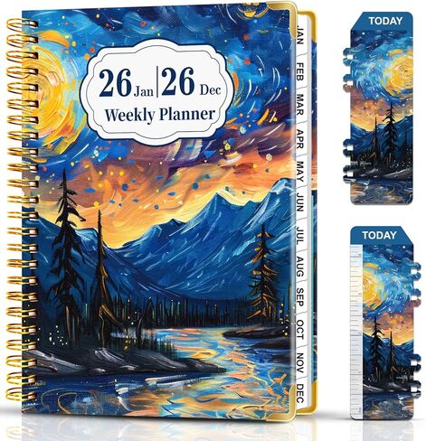 مخطط أسبوعي 2024-2025 - مخطط شهري من يوليو 2024 - يونيو 2025، مخطط يومي 6.3 بوصة × 8.5 بوصة للنساء والرجال، مخطط تقويم للمدرسة/العمل، مخطط جدول الأعمال مع علامات تبويب شهرية in Kuwait