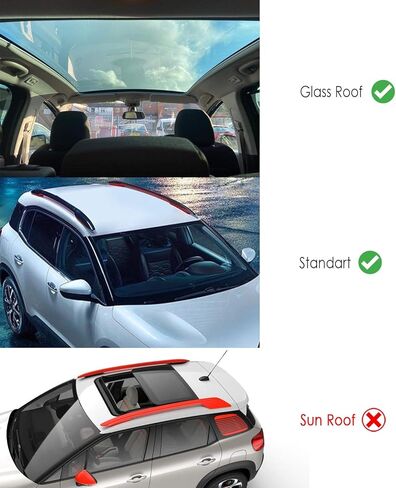 RE&AR Tuning Cross Bar Compatible for Dacia Duster 2014-2018 Roof Racks Car Top Luggage Carrier Rails Alu Black in Saudi Arabia