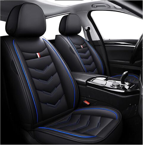 Leather Car Seat Covers for Ford Escape 2005-2026, Wear-Resistant & Anti-Slip Seat Cover (2 Seat Standard, Black) in Saudi Arabia