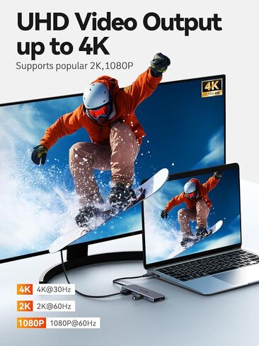 QUUGE Docking Station Dual Monitor 2 HDMI, 7 in 1 USB C Hub with Dual HDMI 4K, PD Charging, 5Gbps USB 3.0, 3 USB2.0, USB C Docking Station for MacBook Pro/Dell XPS/HP/Lenovo/Surface/Yoga etc in Kuwait