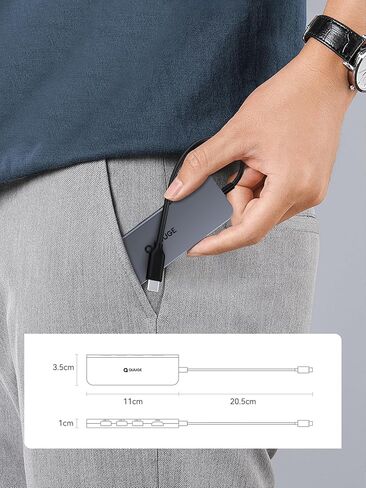 QUUGE Docking Station Dual Monitor 2 HDMI, 7 in 1 USB C Hub with Dual HDMI 4K, PD Charging, 5Gbps USB 3.0, 3 USB2.0, USB C Docking Station for MacBook Pro/Dell XPS/HP/Lenovo/Surface/Yoga etc in Kuwait